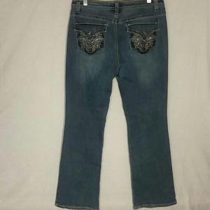 Nine West blue jeans date night fit denim 5 pocket flap women's size 30/10 missy